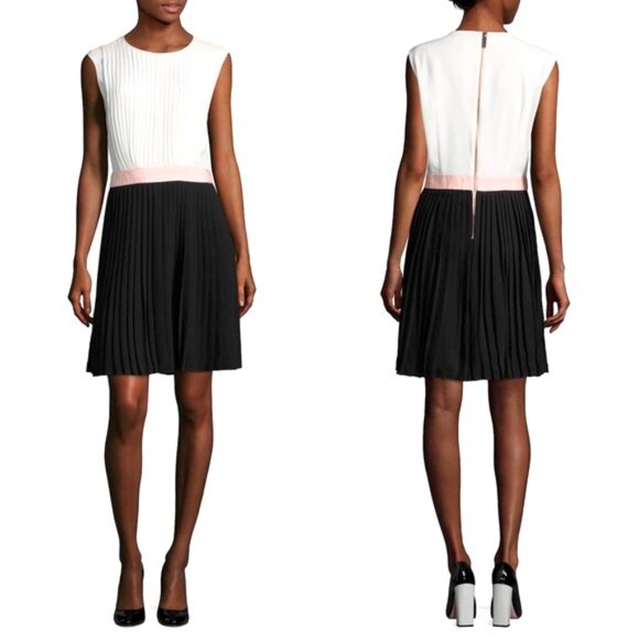 Ted Baker Glina Color Block Pleated Dress TB 2 / US 6 - Picture 1 of 9